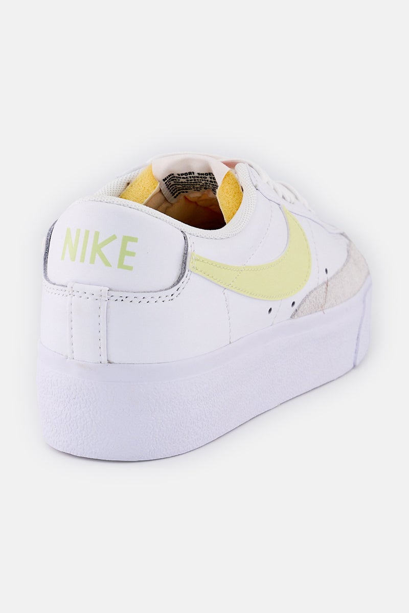 Nike Women Blazer Low Platform Lace Up Outdoor Shoes, White - Image 3